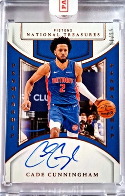 2024-25 Panini National Treasures Penmanship Cade Cunningham Auto 11/25 Detroit