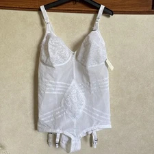 Vintage RAGO White Body Briefer Shapewear Shaper- Sz. 50-B Nwt