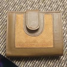 Vintage Rolfs Cowhide Leather Kiss Lock Wallet Brown Tan Checkbook Clutch USA