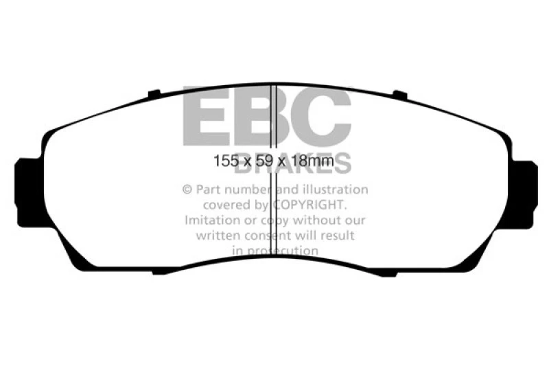 EBC Ultimax2 Front Brake Pads for 07-09 Acura RDX 2.3 Turbo — 第 2/4 张图片