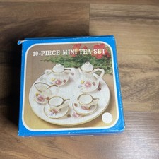Fine Porcelain 10 Piece Miniature Tea Set