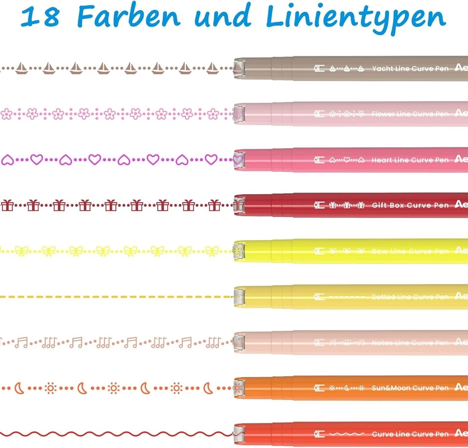 Doppelspitze Textmarker | 18 Muster | Farbvielfalt - Bild 2 von 4