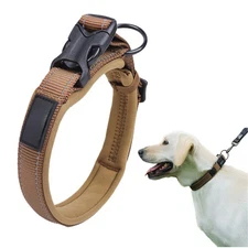 Adjustable Reflective Dog Collar Heavy Duty Collar Anti-Breakaway Leash Collar