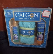 NIB Calgon Take Me Away MORNING GLORY Gift Set With Fuzzy Socks