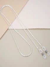 Silver Hollow Out Metallic Eyeglass Chain Necklace For Women Accessories