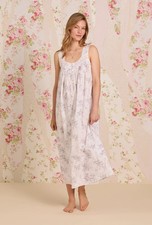 Eileen West Sleeveless Rosebud Floral 100 Cotton Lawn Ballet Nightgown XL