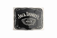 Jack Daniel  s Old No.7 Belt Buckle Metal Black Enamel Logo Western Barware 2014