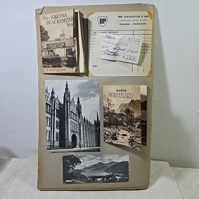 Vintage Real Photo And Card Ablum With Extras Scotland And The North Of England