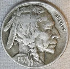 1917 D Buffalo Nickel Nice VF.  Free Shipping