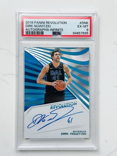 2018-19 Panini Revolution Dirk Nowitzki Auto PSA 6 Infinite /25 Autographs