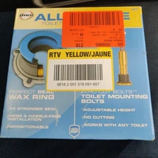 NIB Danco Toilet Installation Kit Rubber Double Thick Seal Zero Cut Toilet Bolts