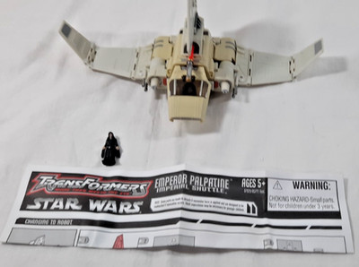 Hasbro Transformers Crossovers Star Wars Imperial Shuttle w/ Palpatine Complete