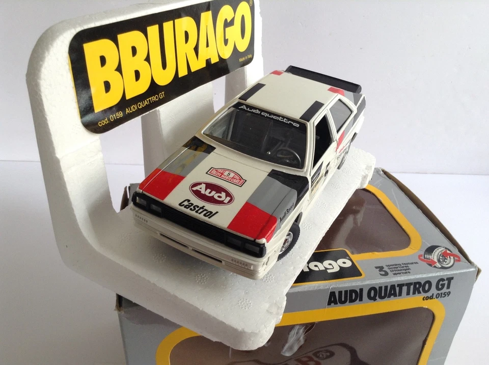 🔥Lot vintage🚗 BBURAGO AUDI QUATTRO GT 1:24 🍂 SPETTACOLARE 🍂☕ - Immagine 2 di 4