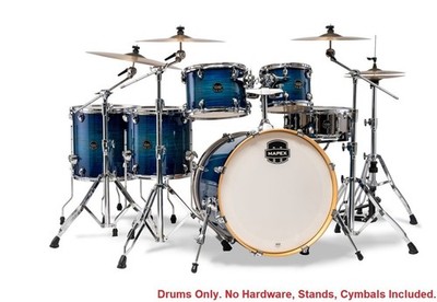 Mapex Armory Blue Wave Burst Studioease Drums w/Mount & Holder +Hardware Pack!