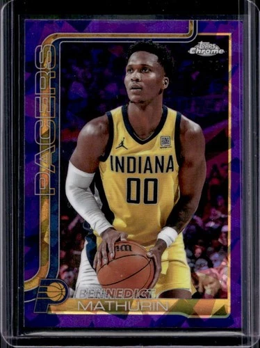2025-26 Topps Chrome Sapphire Bennedict Mathurin Purple Refractor #/75 Pacers