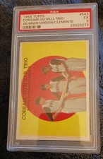 1959 Topps - Roberto Clemente, Bill Virdon, Bob Skinner #543 Pirates PSA 5 EX