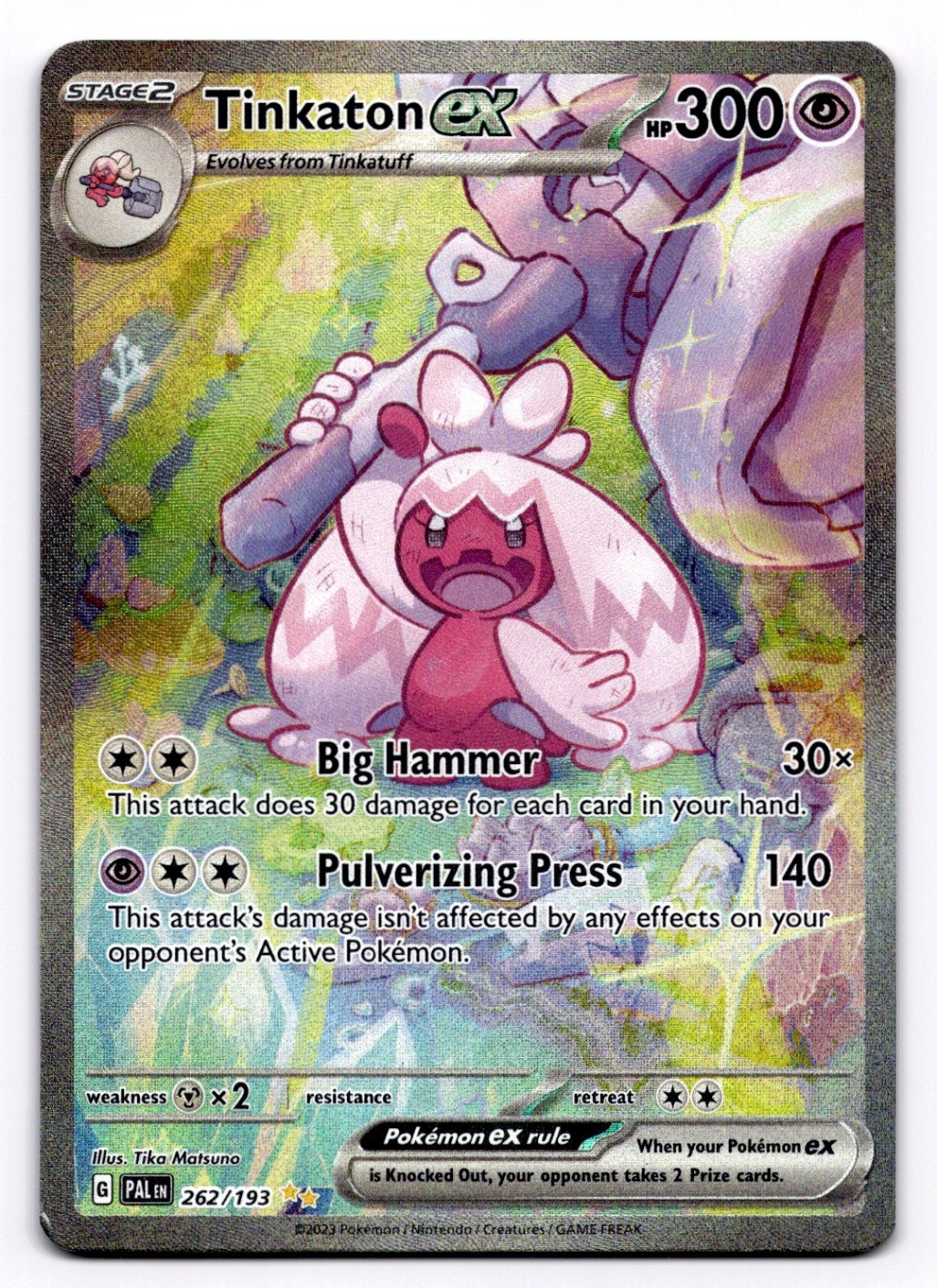 Tinkaton ex - SV02: Paldea Evolved - Pokemon NM 262/193