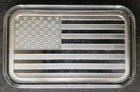 SilverTowne 5oz Silver American Flag Bar in a Capsule