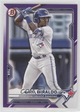 2021 Bowman Draft Purple 202/250 Miguel Hiraldo #BD-98 0o6v