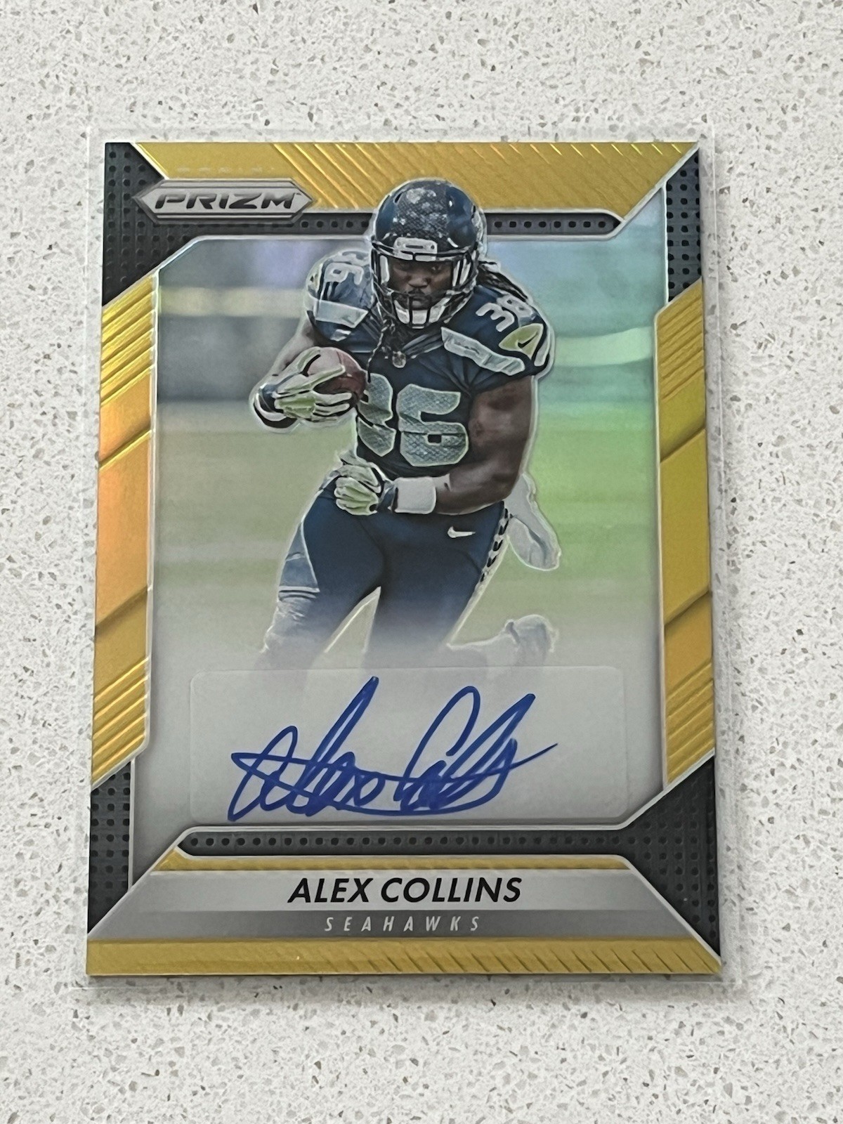 Alex Collins Panini Prizm Rookie Autograph Prizm #RAACL Gold