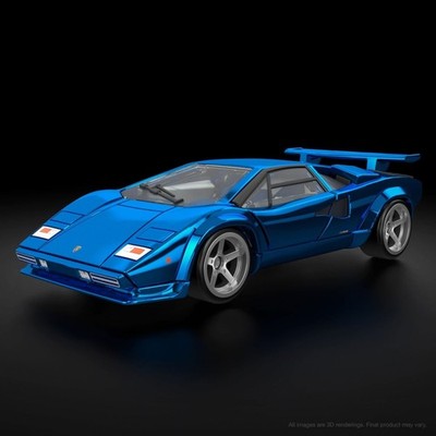 Hot Wheels Lamborghini Countach LP500 S 1982 1:64 Diecast Car Model - Blue