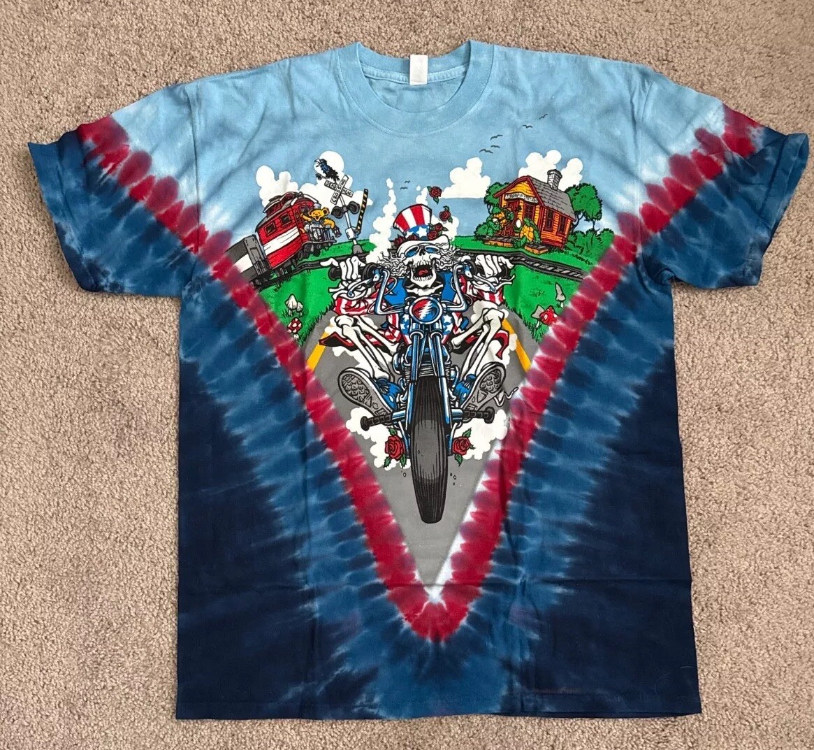 Liquid Blue Grateful Dead, Tie-Dye Shirt, Brand New, Men's Sizes