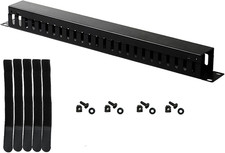 19 Inch 1U Cable Management Horizontal Cable Rack Mount Manager with Mounting Sc