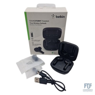 Belkin kabelloser Bluetooth-Kopfhörer mit kabellosem Ladecase, SOUNDFORM Freedom