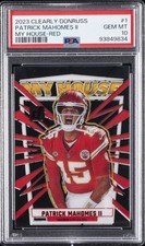 2023 PANINI CLEARLY DONRUSS CLEARLY MY HOUSE #1 PATRICK MAHOMES II 85/100 PSA 10