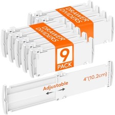 4" High Pack Drawer Dividers, 10.5-16.5" Drawer Divider 4" H, 10.5-16.5"L 9