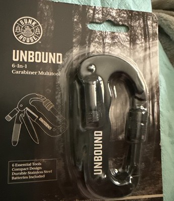 6-in-1 Carabiner Multitool (Black) SEALED. See Photos