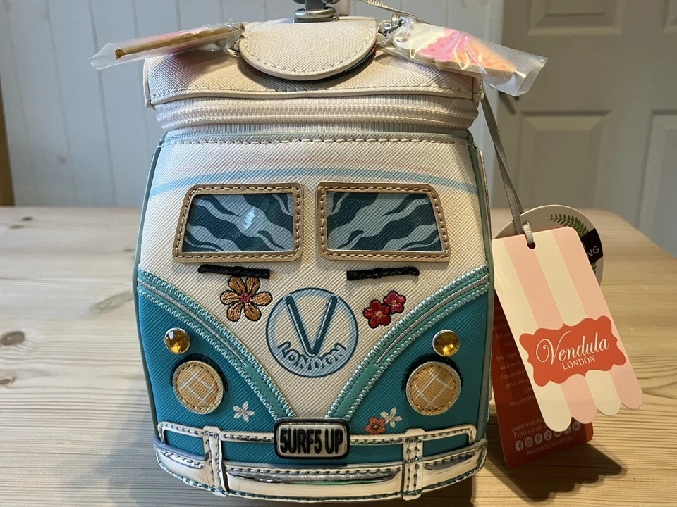 Vendula London Discontinued Aqua blue vendula Sands Grab Bag VW Camper Van - Image 3 of 4