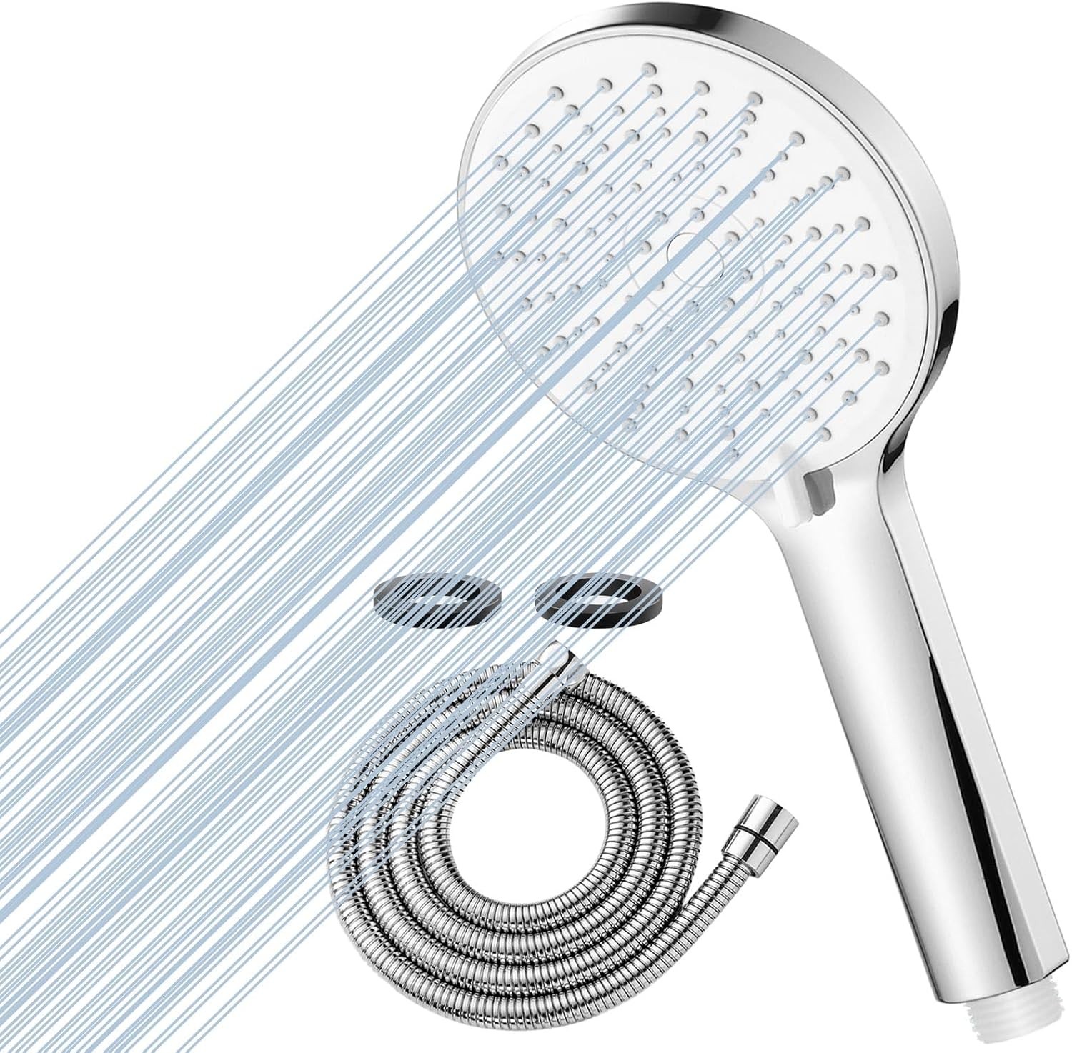 Colist Shower Head and Hose 2M, High Pressure Shower Head with 5 Spray Modes, U