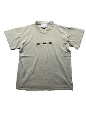 Vintage Volkswagen Beetle J. America Embroidered Logo Youth Off White T Shirt L