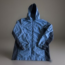 Lands End Blue Squall Style Hooded Windbreaker Explorer Spring Jacket Boys 14-16