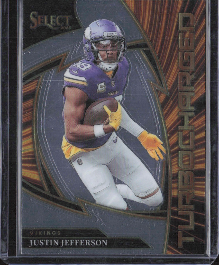 2025 Select Football Justin Jefferson #8 Turbocharged Insert | eBay