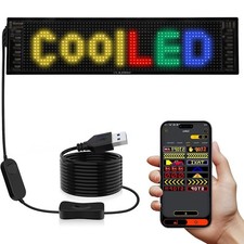 Car Windshield LED Sign - Programmable Scrolling Flexible LED Screen, APP-Con...