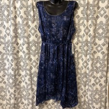 NWTVERA WANG Women’s XL Blue Sleeveless Belted Dress