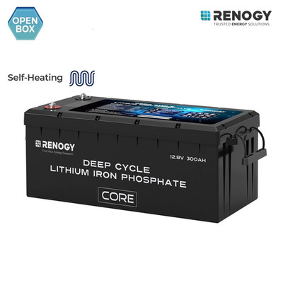 Renogy 12V 300Ah Self heating LiFePO4 Deep Cycle Battery Open Box