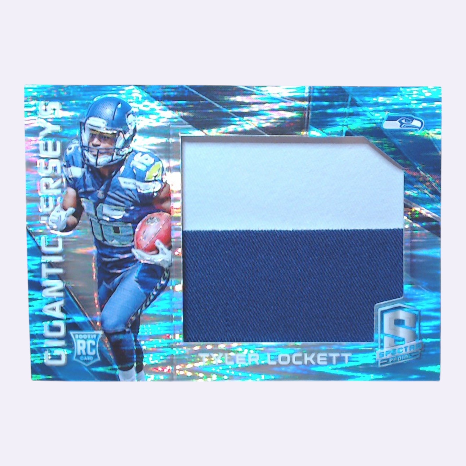 Tyler Lockett Panini Spectra Gigantic Jerseys #GJTL Neon Blue