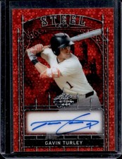 2024 Leaf Trinity Gavin Turley Steel Iron Donut Circles Red Auto Autograph #/3