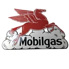Vintage Mobil Gasoline Sign - Pegasus Motor Oil Gas Pump Station Porcelain Sign