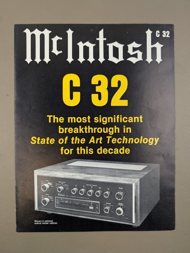 Vintage McIntosh C32 Brochure Catalog Ad D-1469 Original, Very Good
