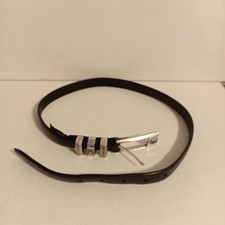 Brighton Brown Embossed Leather Belt with Brass Buckle