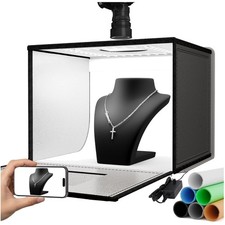 Fotobox Lichtbox LED 24W Dimmbar Produktfotografie Hintergründe Tragbar