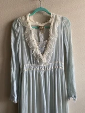 Vintage 1970s Gunne Sax Dress Prairie Maxi Fairytale Bohemian Baby Boy Blue