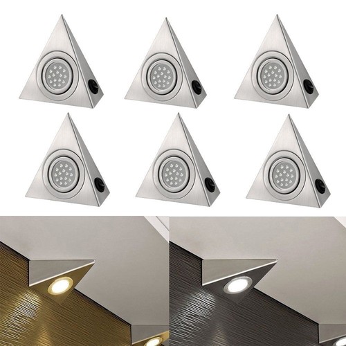 LED Mains Kitchen Triangle Lights Under Cabinet Unit Lamp Cupboard Lighting UK - Picture 4 of 15
