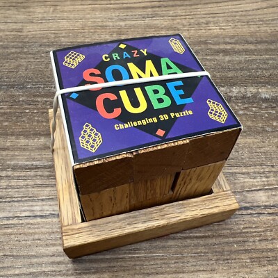 Crazy SOMA Cube challenging 3-D puzzle wooden
