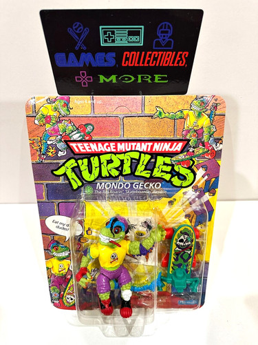 TMNT Ninja Turtles MONDO GECKO UNPUNCHED 1990 Play...