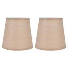 Natural Linen Drum Lamp Shades Set of 2 Barrel Style for Table & Floor Lamps